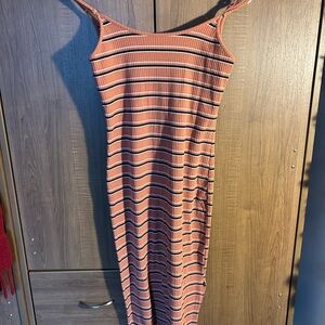 Wild Fable Striped Maxi Dress - Orange and Black